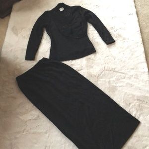 2-piece Black Skirt Suit